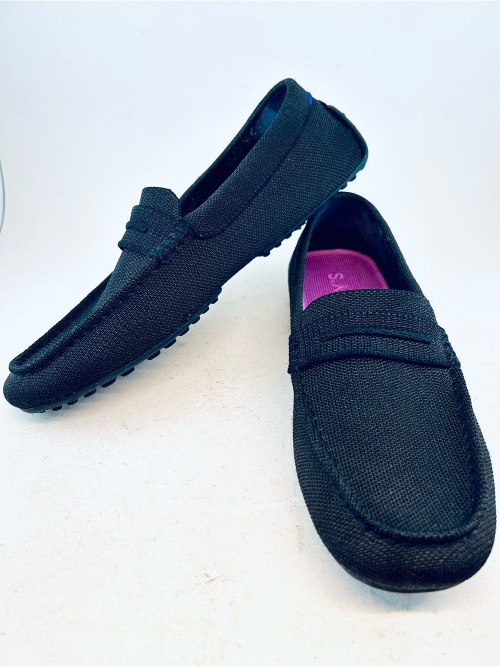 Rothy's Black Driver Slip On Knit Loafers, size 10.5 EU 41.5